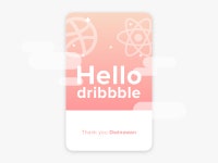 Hello dribbble by Sonny Lazuardi on Dribbble Hello dribbble