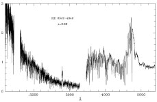 The Spectrum of the unusual quasar HE 2347-4342 | ESO Danmark The Spectrum of the unusual quasar HE 2347-4342