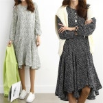 하프클럽 - 대한민국 메가쇼핑 55~100 여리여리 플리츠 쉬폰 롱 원피스 NK91-O-11