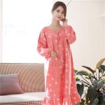 하프클럽 - 대한민국 메가쇼핑 [바풀] SL 6954-3 여성 피치스킨 원피스 홈웨어