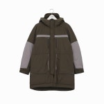 하프클럽 - 대한민국 메가쇼핑 MARIO[엘록] _(남) 루즈핏 배색 절개 포인트 후드 롱 점퍼_E178MJP632M