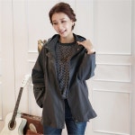 하프클럽 - 대한민국 메가쇼핑 J3736 루비도트 테이핑 반후드 똑딱롤업자켓_엄마옷/미시옷/엄마선물/빅사이즈/아줌마옷/50대/60대/중년여