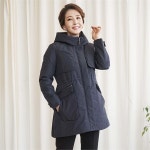 하프클럽 - 대한민국 메가쇼핑 J3880 에슐반후드 이중커버 털패딩 하프코트/엄마옷