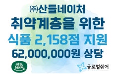 글로벌쉐어, ㈜산들네이처로부터 6,200만 원 상당 식품 기부받아 < 단체·협회 < 보도자료 < 기사본문 - 한국투데이 글로벌쉐어... 