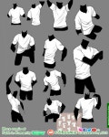Draw male body T-shirt on phone no pen - ibisPaint
