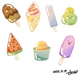 아슈크림 친구들 - ibisPaint