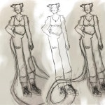 Couldn’t pick a tail slash cat sketch - ibisPaint