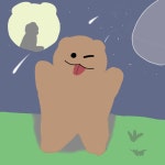 별이 빛나는 곰이의 밤(이그림은 예전 계정이라 예전 사진을 붙였어요!) - ibisPaint