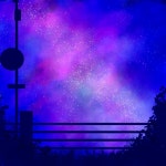 IBM4904 Silhouette night sky - ibisPaint
