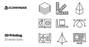 3D Printing icons by Cahya Kurniawan     3D Printing icons by Cahya Kurniawan