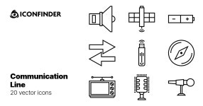 Communication Line icons by thenoun faisal     Communication Line icons by thenoun faisal