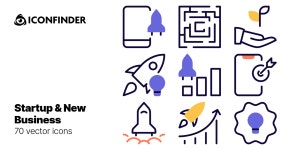 Startup & New Business icons by Icon54     Startup & New Business icons by Icon54