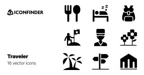 Traveler icons by Puckung graphic design factory     Traveler icons by Puckung graphic design factory