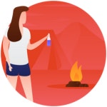Campfire Icon - Download in Gradient Style