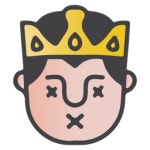 Dead King Emoji Icon - Download in Colored Outline Style
