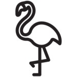 Flamingo Icon - Download in Line Style