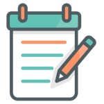Free Notepad Icon of Colored Outline style - Available in SVG, PNG, EPS, AI & Icon fonts