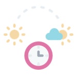 Time Icon of Flat style - Available in SVG, PNG, EPS, AI & Icon fonts