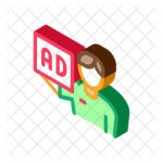 Free Advertisement Isometric Icon - Available in SVG, PNG, EPS, AI & Icon fonts