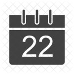 Calendar Icon - Download in Glyph Style