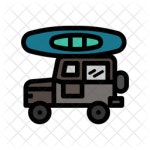 Free Camping Jeep Colored Outline Icon - Available in SVG, PNG, EPS, AI & Icon fonts