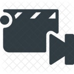 Clapper Icon - Download in Glyph Style