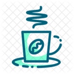 써니씨앤에프 - 김해시 해반천로168번길 14 | Coffee Icon - Download in Colored Outline Style
