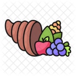 Free Cornucopia Colored Outline Icon - Available in SVG, PNG, EPS, AI & Icon fonts