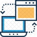 Data Sharing Icon - Download in Colored Outline Style