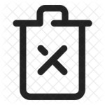 Delete Icon - Download in Line Style