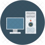 Desktop Icon - Download in Flat Style