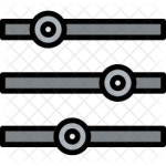 Equalizer Icon - Download in Colored Outline Style
