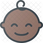 Face Icon - Download in Colored Outline Style