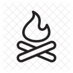 Fire Icon - Download in Line Style