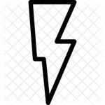 Flash Icon - Download in Line Style