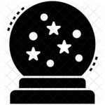 Fortune Telling Globe Icon - Download in Glyph Style