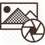 Gallery Icon - Download in Line Style
