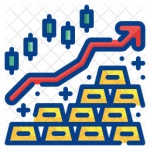 Gold Icon - Download in Colored Outline Style
