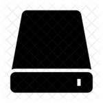 Hard Disk Icon - Download in Glyph Style