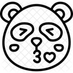 Kiss Emoji Icon - Download in Line Style