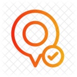 Location accept Icon - Download in Gradient Style