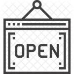 Open Icon - Download in Line Style