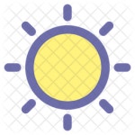 Sun Icon - Download in Colored Outline Style