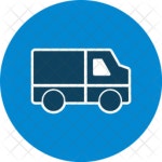 Van Icon - Download in Colored Outline Style