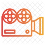 Video Camera Icon - Download in Gradient Style