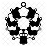 Wreath Icon - Download in Glyph Style