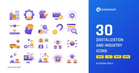 디지털화와 산업 Icon 팩 (pak) - 30 개 무료 다운로드... 디지털화와 산업 Icon 팩 (pak) - 30 개 무료 다운로드 (인공지능(AI)... 