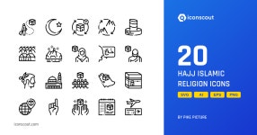 Download Hajj Islamic Religion Icon pack - Available in SVG, PNG, EPS, AI & Icon fonts