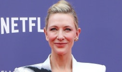 Cate Blanchett, 53, opts for a change in style with striking... uk Cate Blanchett opts for style change in edgy suit and unusual... 