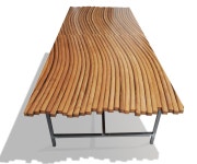 	Oak Wine Barrel Coffee Table - 2  Cut the staves